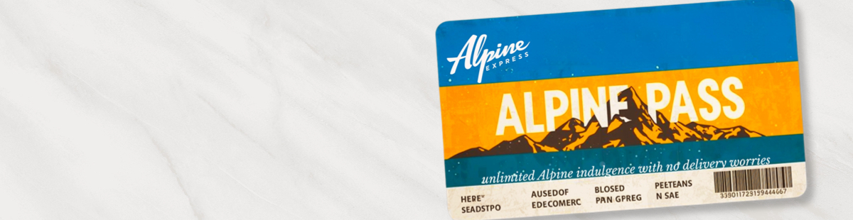 Alpine Pass - Free Shipping for a full year