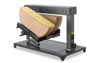 Raclette machine for 2 half wheel raclette