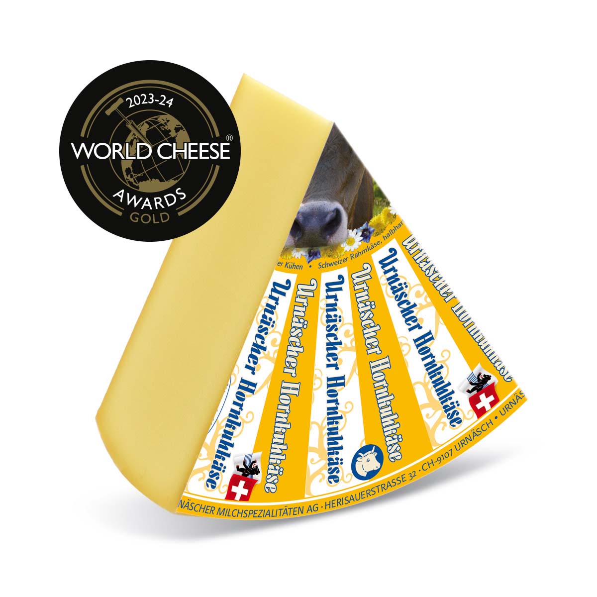 Urnascher Hornkuhkase from cows with horns, Appenzell, Switzerland