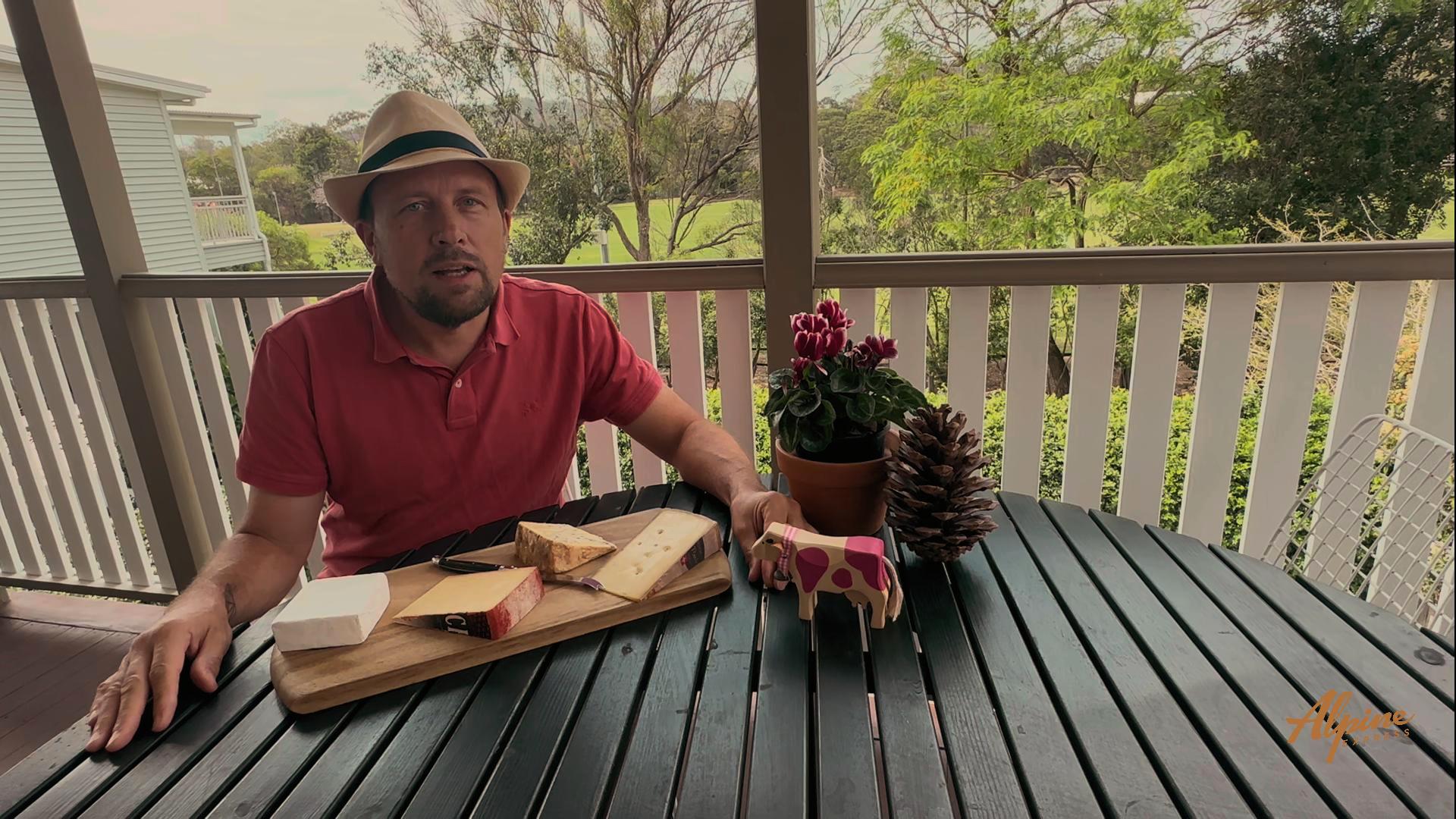 Tom explaining the 2023 Christmas cheese platters