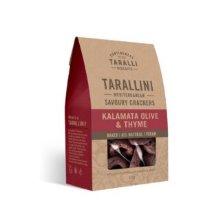 Tarallini Kalamata Olive & Thyme - Bite size continental cracker