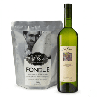 Rolf Beeler ready-made Gourmet Fondue & Fendant du Valais AOC gift box